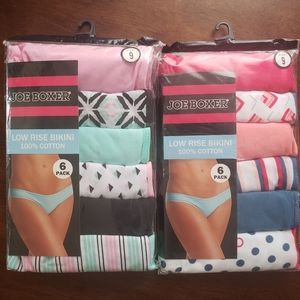 Joe Boxer Women's 6 pack Low Rise Bikini Size 9